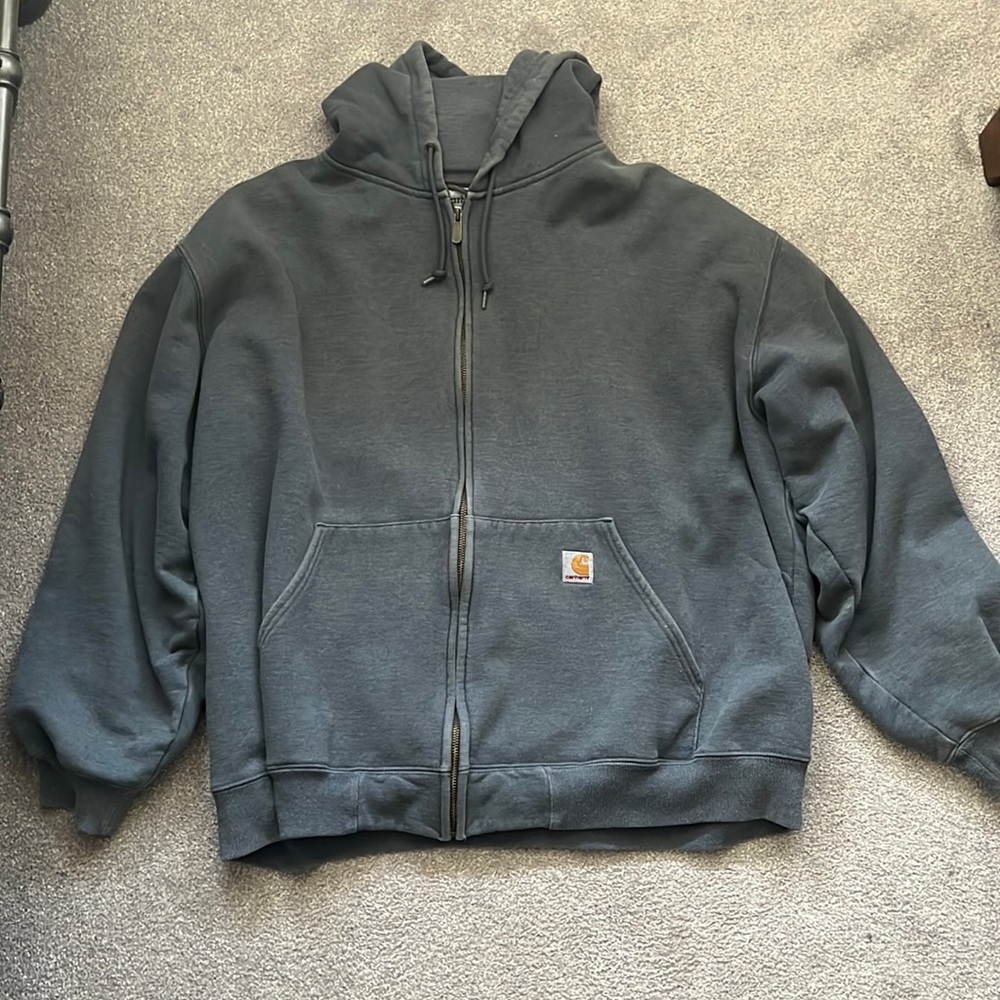 Carhartt Blue Zip Up Hoodie